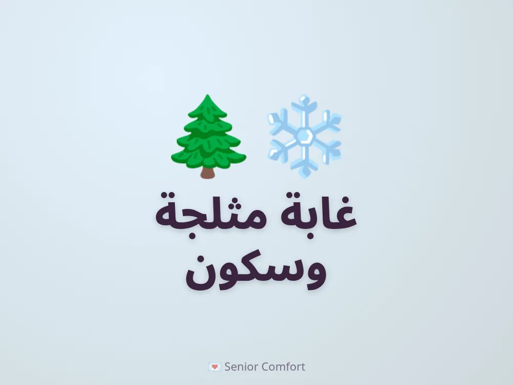 غابة مثلجة وسكون
