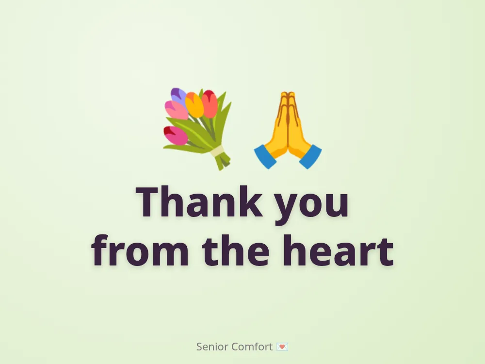 Thank you from the heart