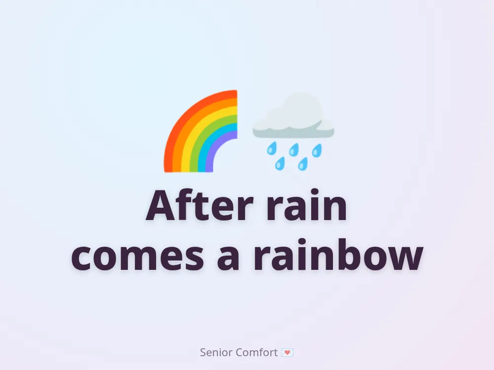 After rain comes a rainbow