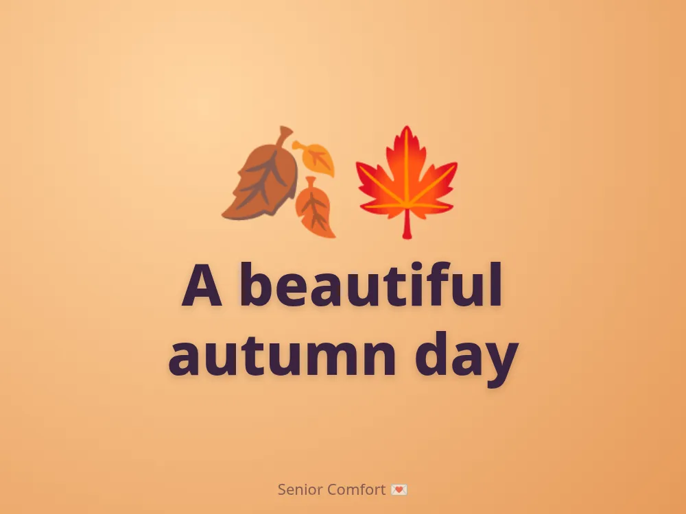 A beautiful autumn day