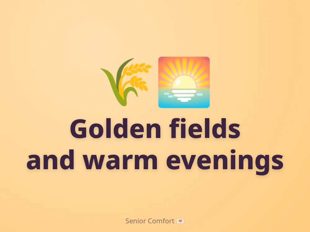Golden fields and warm evenings