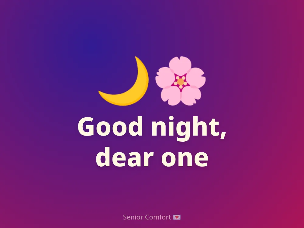Good night, dear one