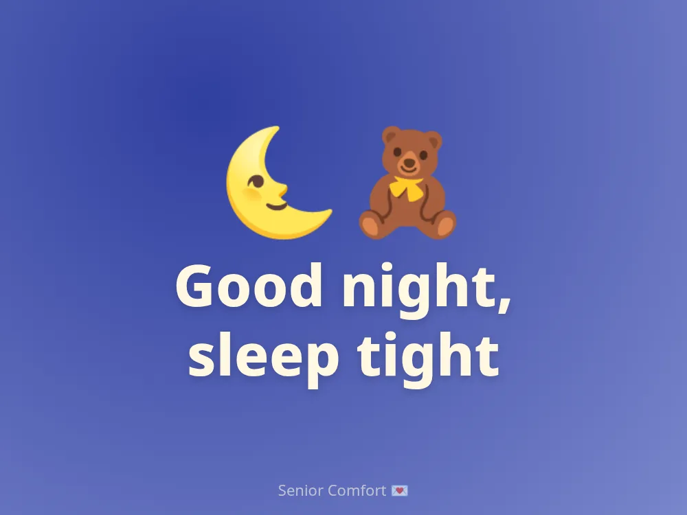 Good night, sleep tight