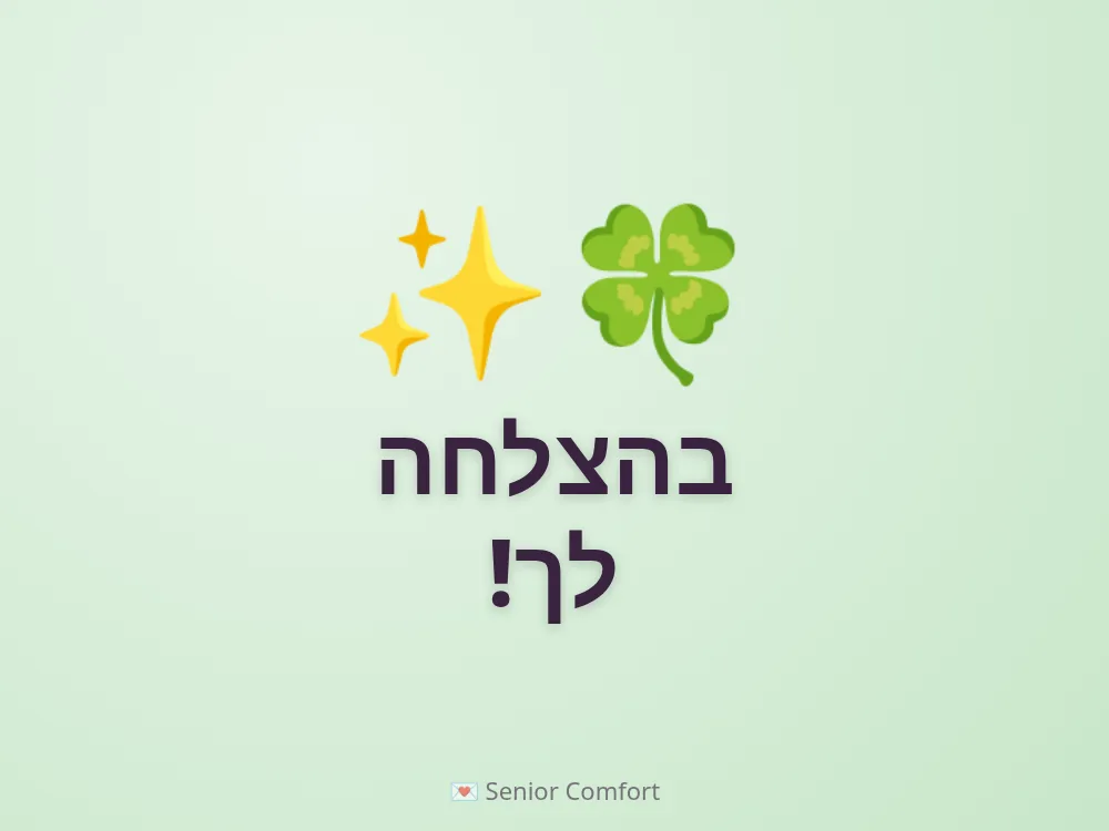 בהצלחה לך!