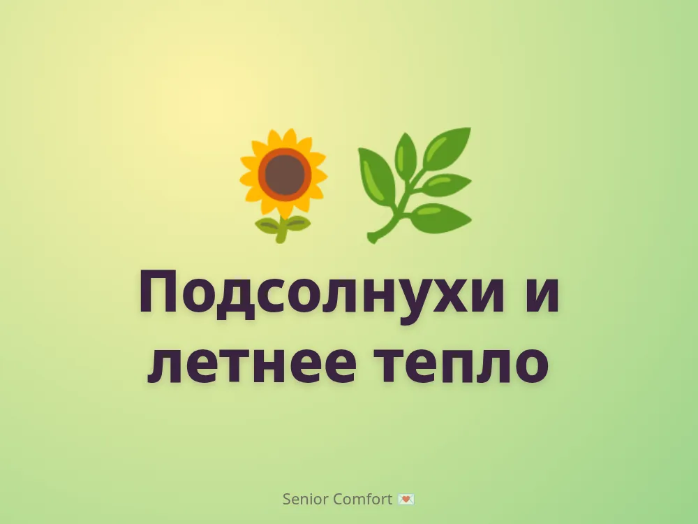 Подсолнухи и летнее тепло