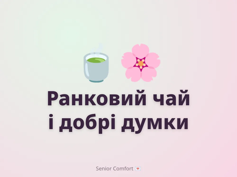 Ранковий чай і добрі думки