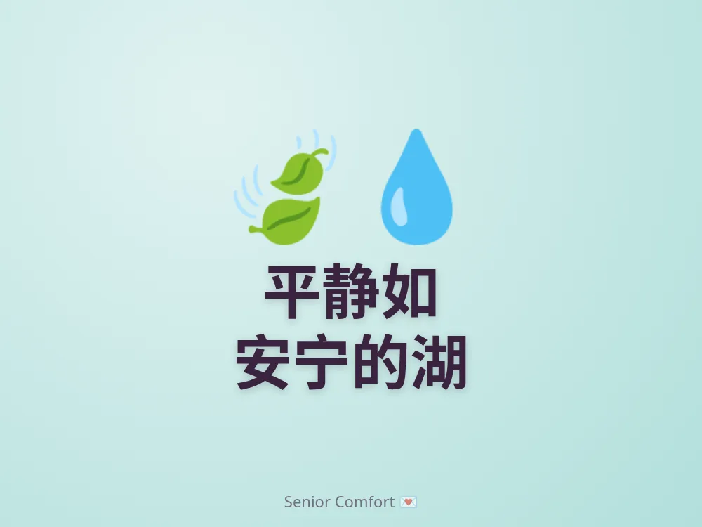 平静如 安宁的湖