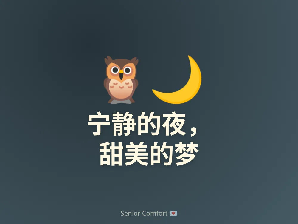 宁静的夜， 甜美的梦